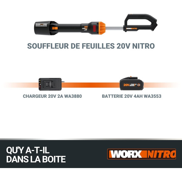 Soffiatore a Batteria Worx WG543E LeafJet 20V