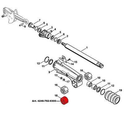 Tampone in gomma per scuotitore Stihl SP 451 e SP 481 Cod. 4246-792-9300 - Ricambio Originale