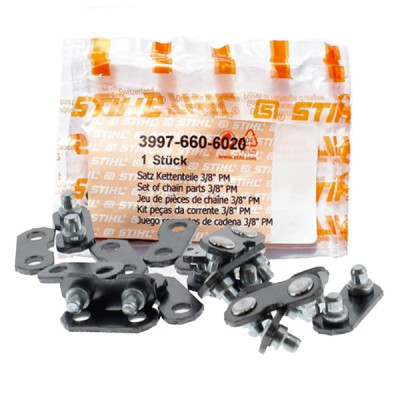 Kit 9 PZ maglia di giunzione catena Stihl P. 3/8" spessore 1.3 mm - Ricambio Originale