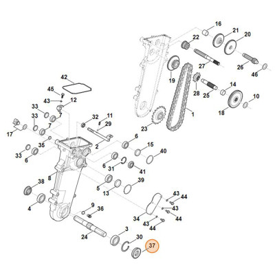 Anello di tenuta Stihl per motozappa MH 600 Cod. 6250-647-5600 - Ricambio Originale