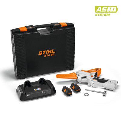 Potatore a Batteria Stihl GTA 40 - Set completo di 2 Batterie Caricabatteria doppio