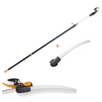 Forbice telescopica Fiskars UPX86 con Seghetto in omaggio - asta 240/400 cm - diam. 32 mm