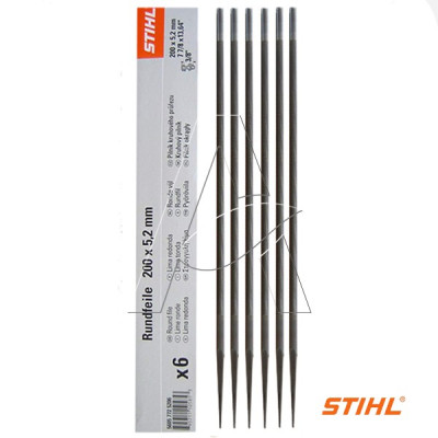 Lima tonda Stihl misura 200 x 4 mm per catena passo 1/4" + 3/8" - ORIGINALE STIHL